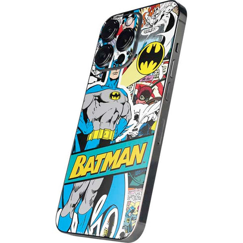 DC Comics Batman Vintage Pose Collage Art iPhone 14 Pro Skin